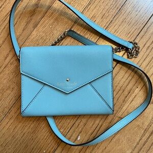 Kate Spade - Baby Blue Textured Mini Envelope Crossbody